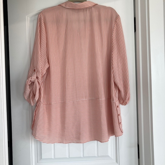 Chico's women Buttom-Down easy strips size 3 - Picture 7 of 9